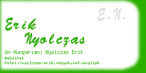 erik nyolczas business card